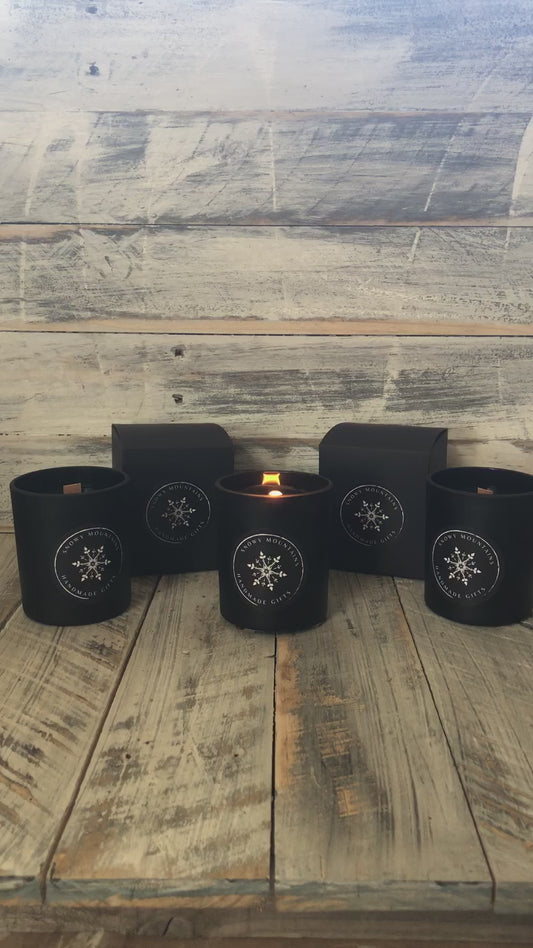 Black Soy Candles with Wood Wick