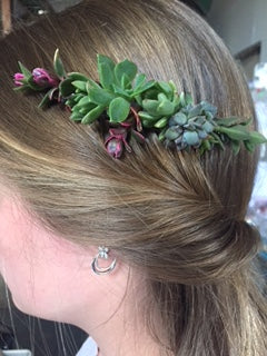 Wedding Succulent Head Hair